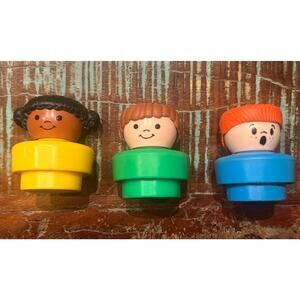 VINTAGE 1990 FISHER PRICE CHUNKY LITTLE PEOPLE LOT OF 3